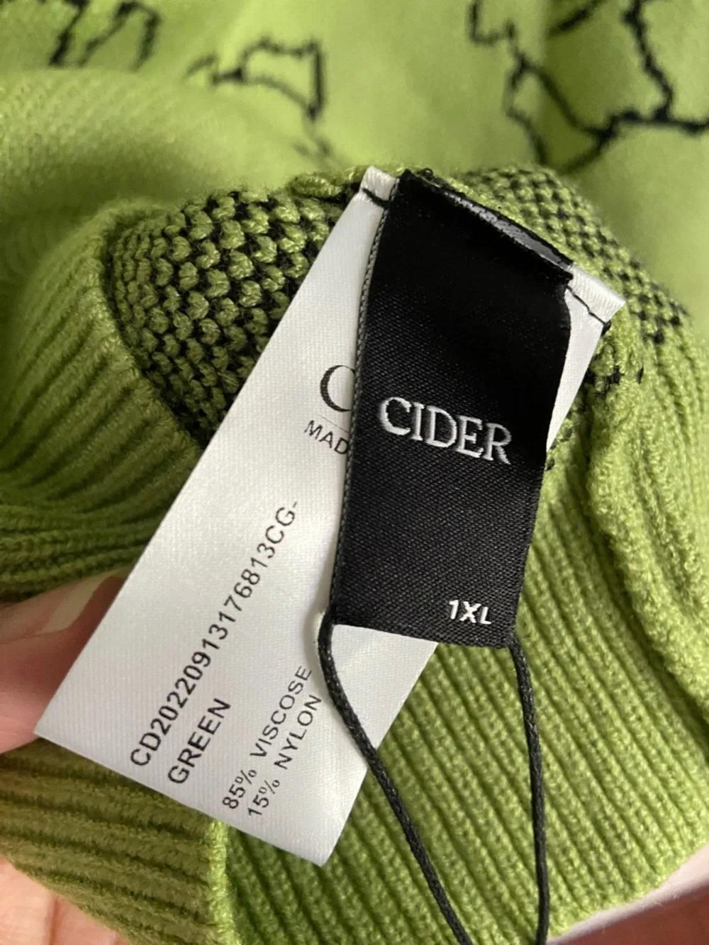 CIDER Adorable Green Dinosaur T-Rex Soft Cardigan NWT XL - Picture 6 of 9